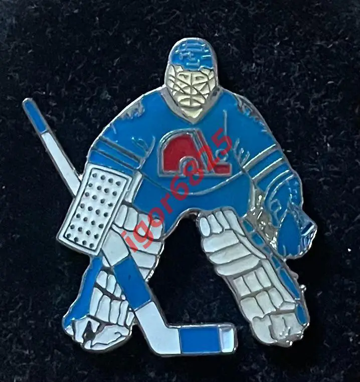 Хоккей Знак Значок Квебек Нордикс НХЛ Quebec Nordiques NHL Вратарь 4