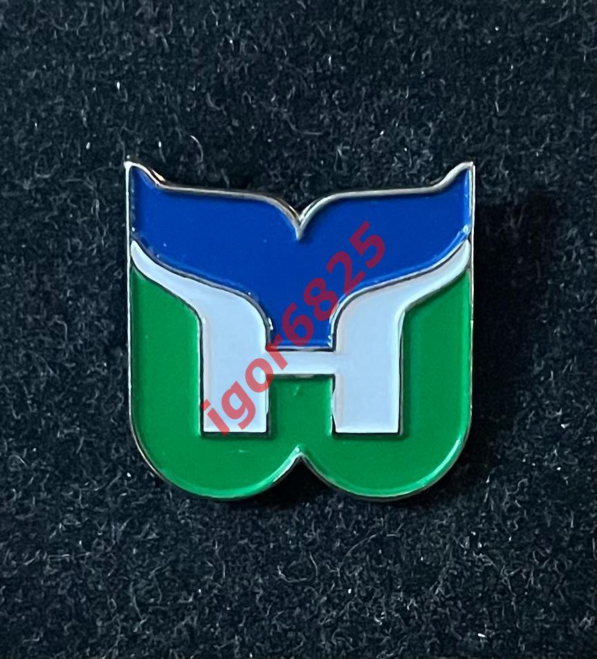 Хоккей. Знак Значок Хартфорд Уэйлерс НХЛ. Hartford Whalers NHL. 1991 год.