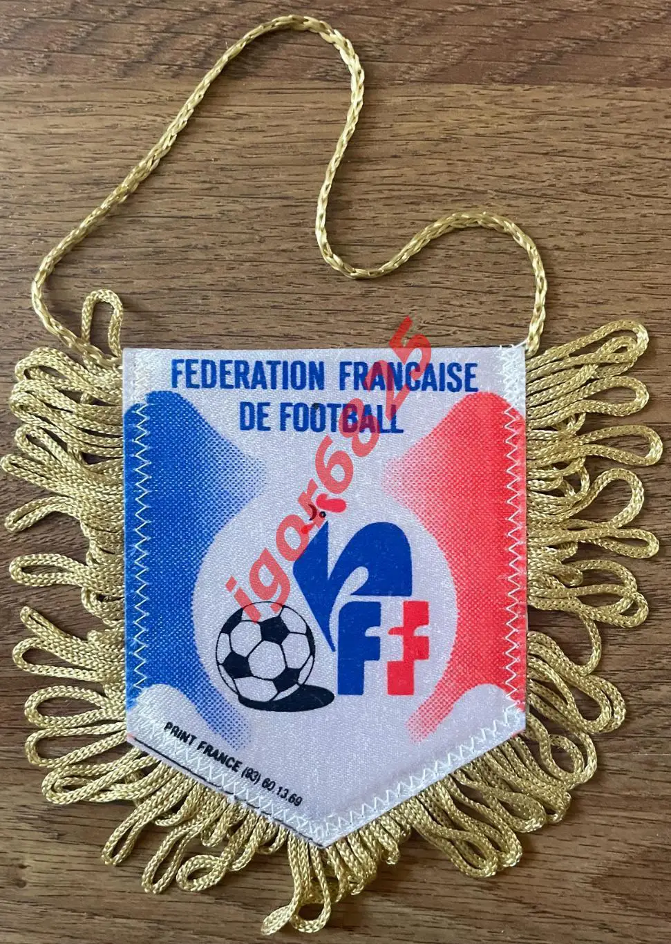 Вымпел. Футбол. Федерация Футбола Франция. FEDERATION FRANCAISE DE FOOTBALL
