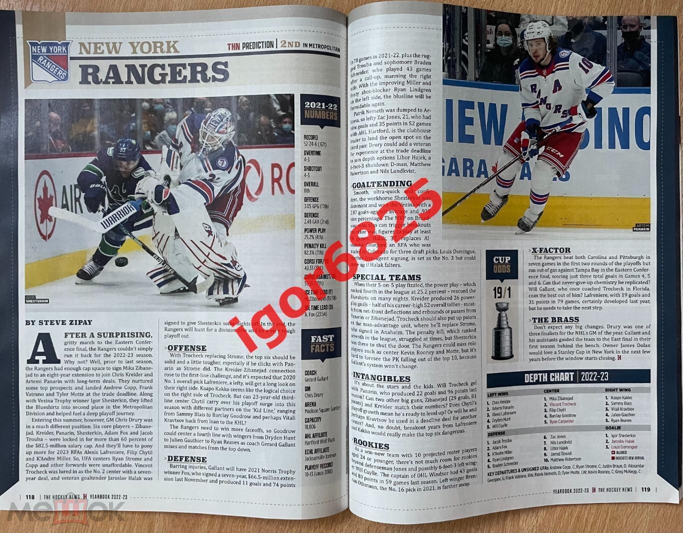 Ежегодник, справочник НХЛ 2022-2023 YEARBOOK NHL. The Hockey News Canada, Канада 4