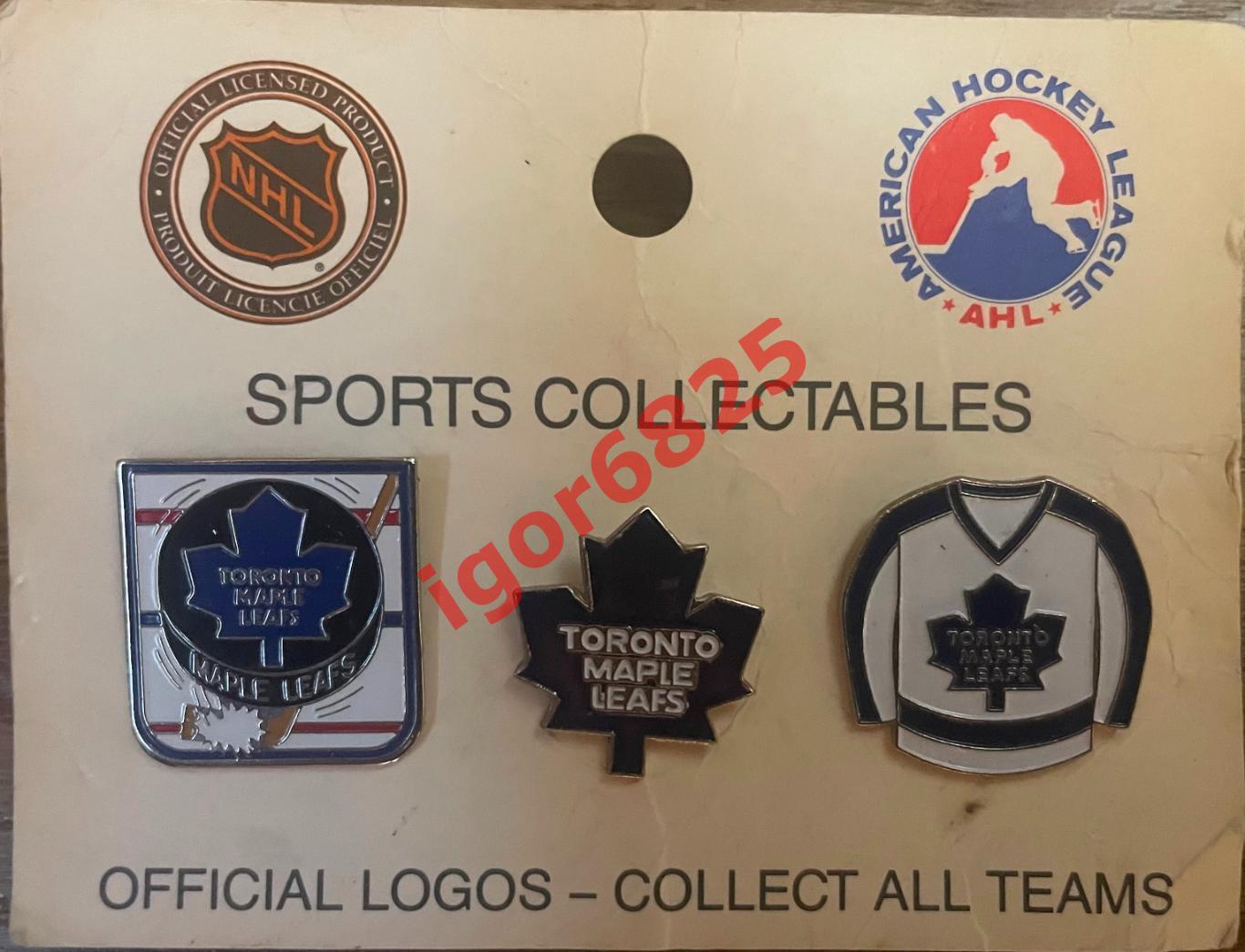 Знак Значок хоккейный клуб Торонто Мейпл Лифс НХЛ Toronto Maple Leafs NHL. Набор