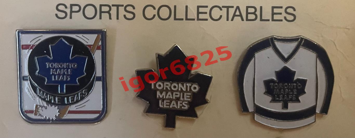 Знак Значок хоккейный клуб Торонто Мейпл Лифс НХЛ Toronto Maple Leafs NHL. Набор 1