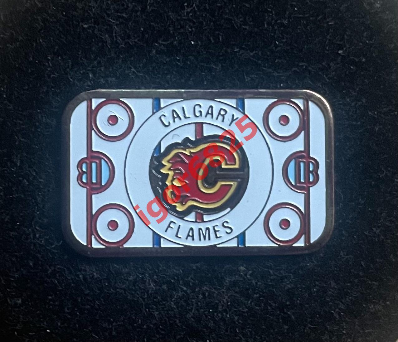 Знак Значок Калгари Флэймз НХЛ Calgary Flames NHL. Хоккейная площадка. 1993