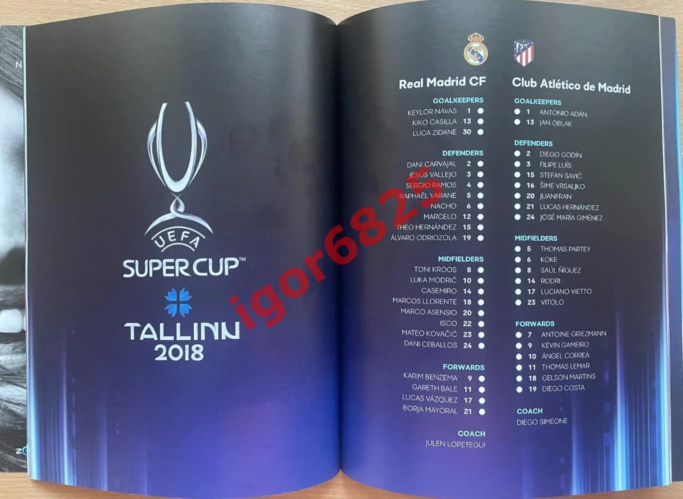 Реал Мадрид - Атлетико Мадрид Испания. 15 августа 2018 года. Суперкубок УЕФА 2