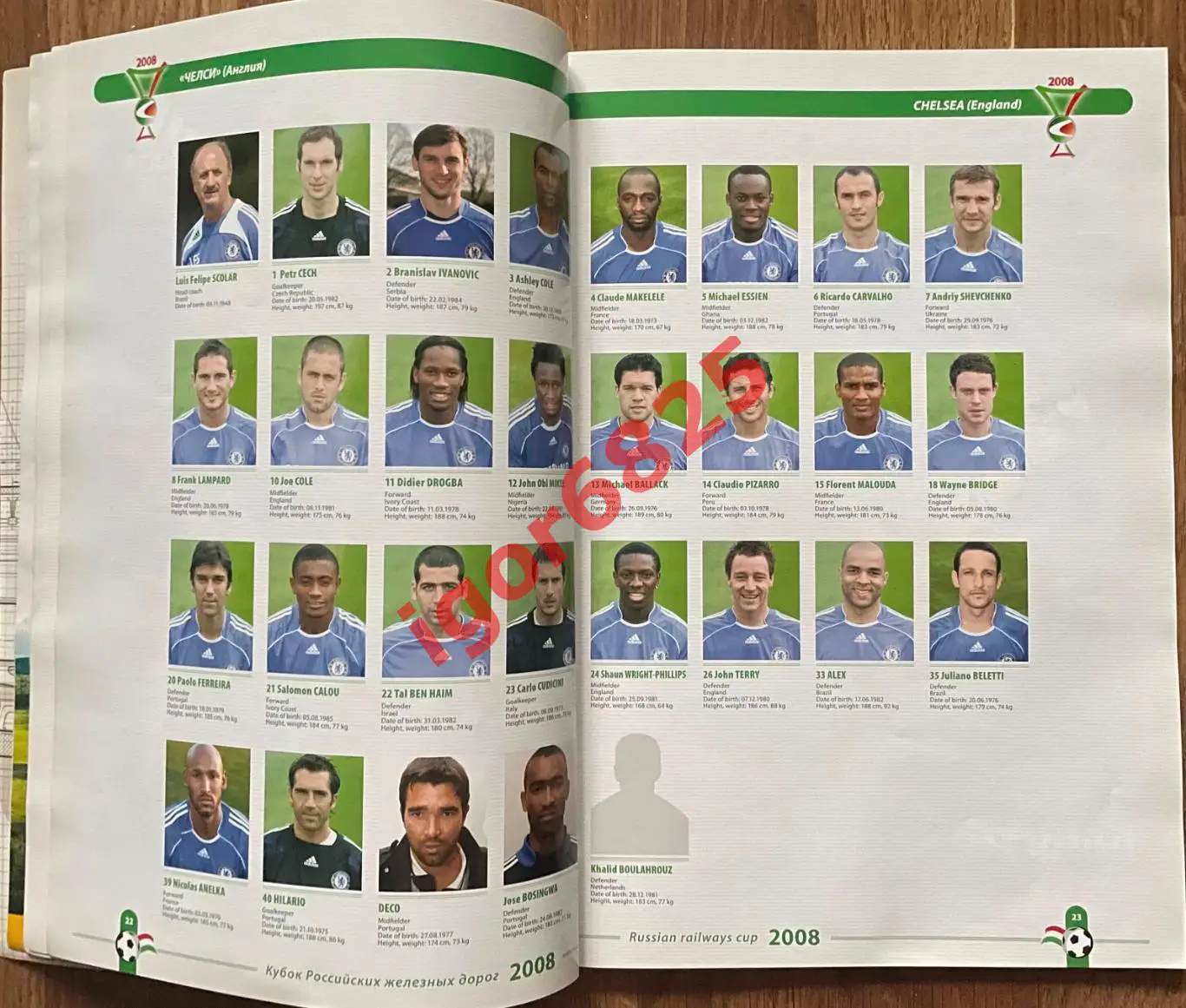 Турнир Кубок РЖД 1-3 августа 2008 года. Локомотив, Челси, Милан, Севилья. Москва 3