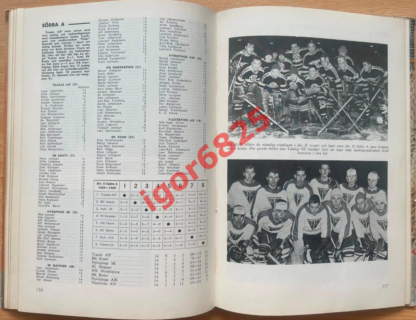 Хоккей. Справочник. Швеция 1959-1960. Официальный ежегодник 6