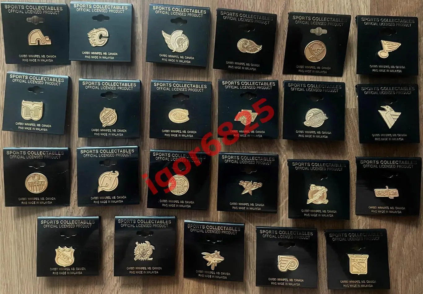 Хоккей. Знаки Значки НХЛ, золотая серия выпуск 1992 года, NHL 2