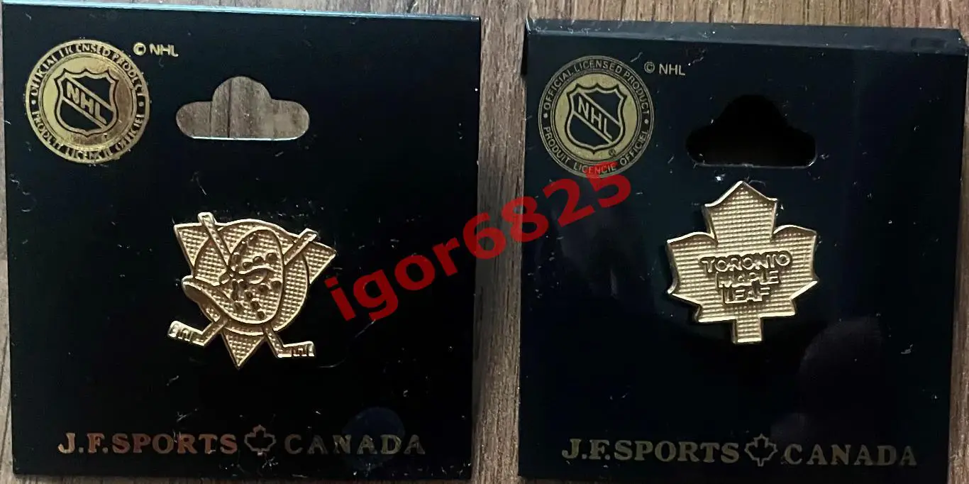 Хоккей. Знаки Значки НХЛ, золотая серия выпуск 1992 года, NHL 3