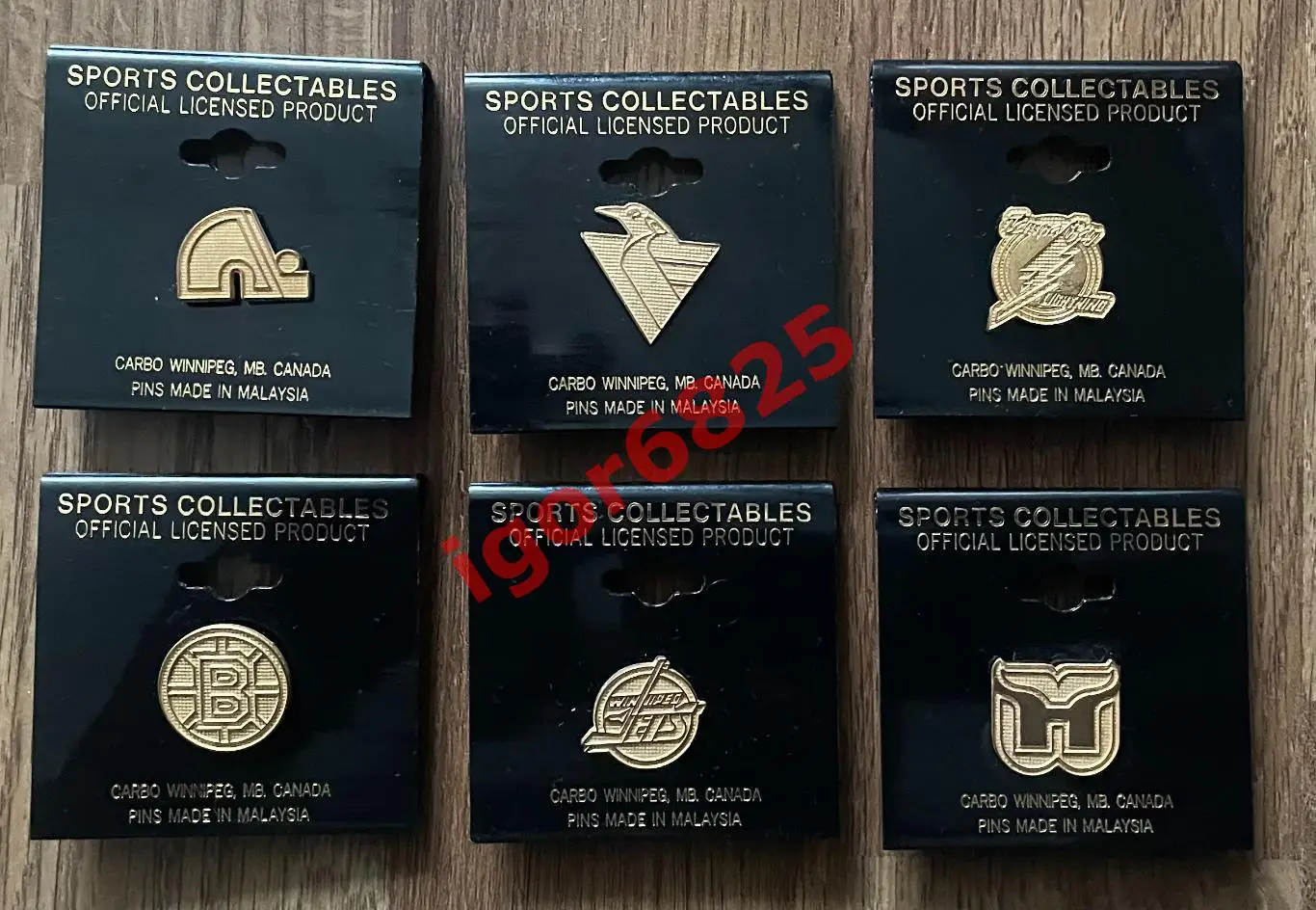 Хоккей. Знаки Значки НХЛ, золотая серия выпуск 1992 года, NHL 5