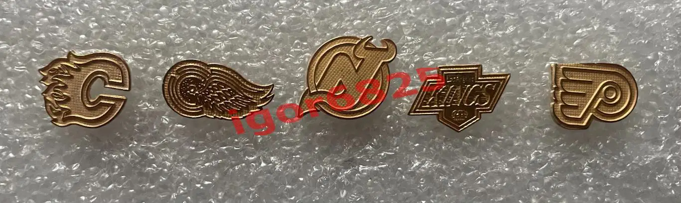 Хоккей. Знаки Значки НХЛ, золотая серия выпуск 1992 года, NHL 6