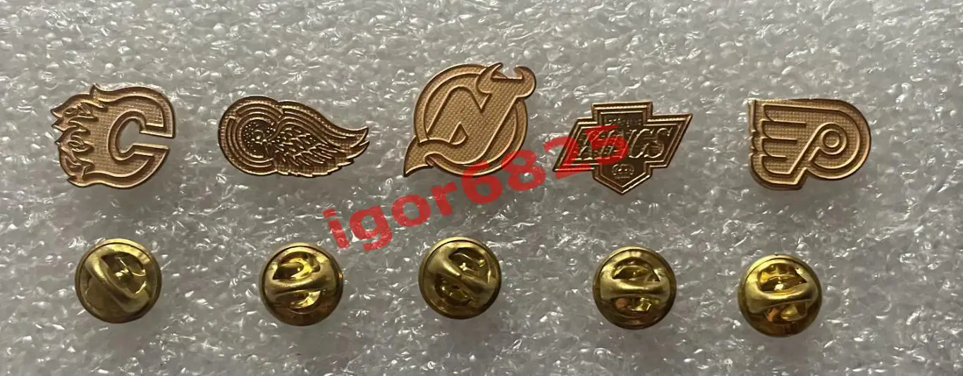 Хоккей. Знаки Значки НХЛ, золотая серия выпуск 1992 года, NHL 7