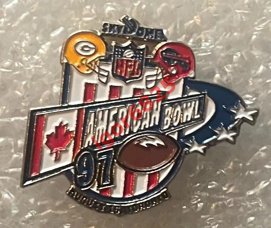 Знак НФЛ American Bowl Buffalo Bills - Green Bay Packers NFL 16.08.1997. Торонто
