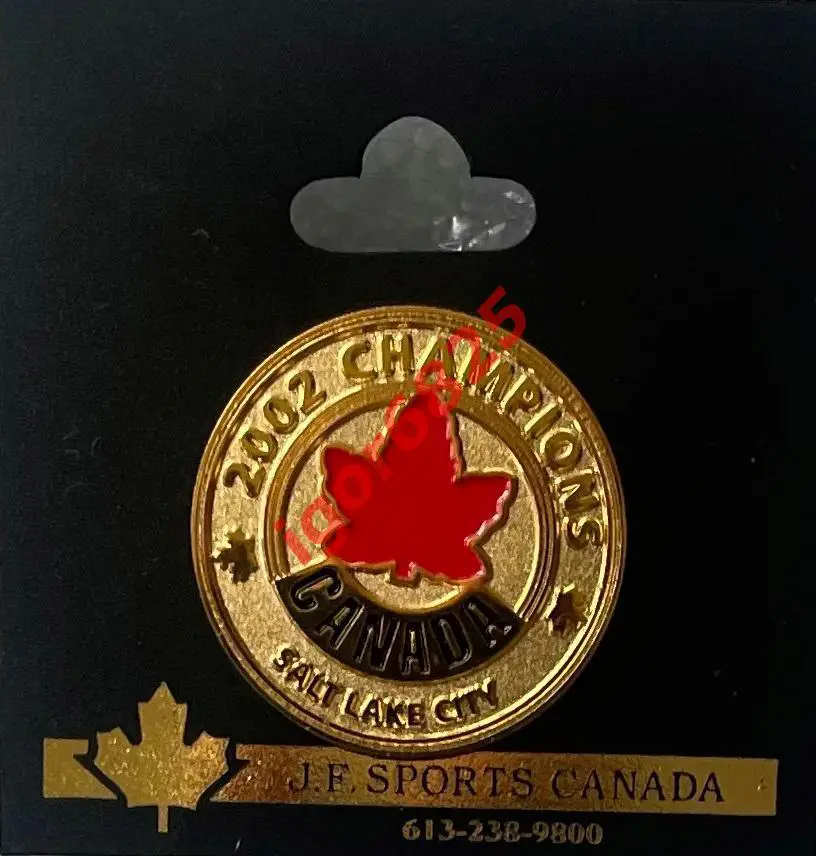 Знак Значок Хоккей Канада Чемпион Олимпийских игр Солт-Лейк-Сити 2002. 2 вид