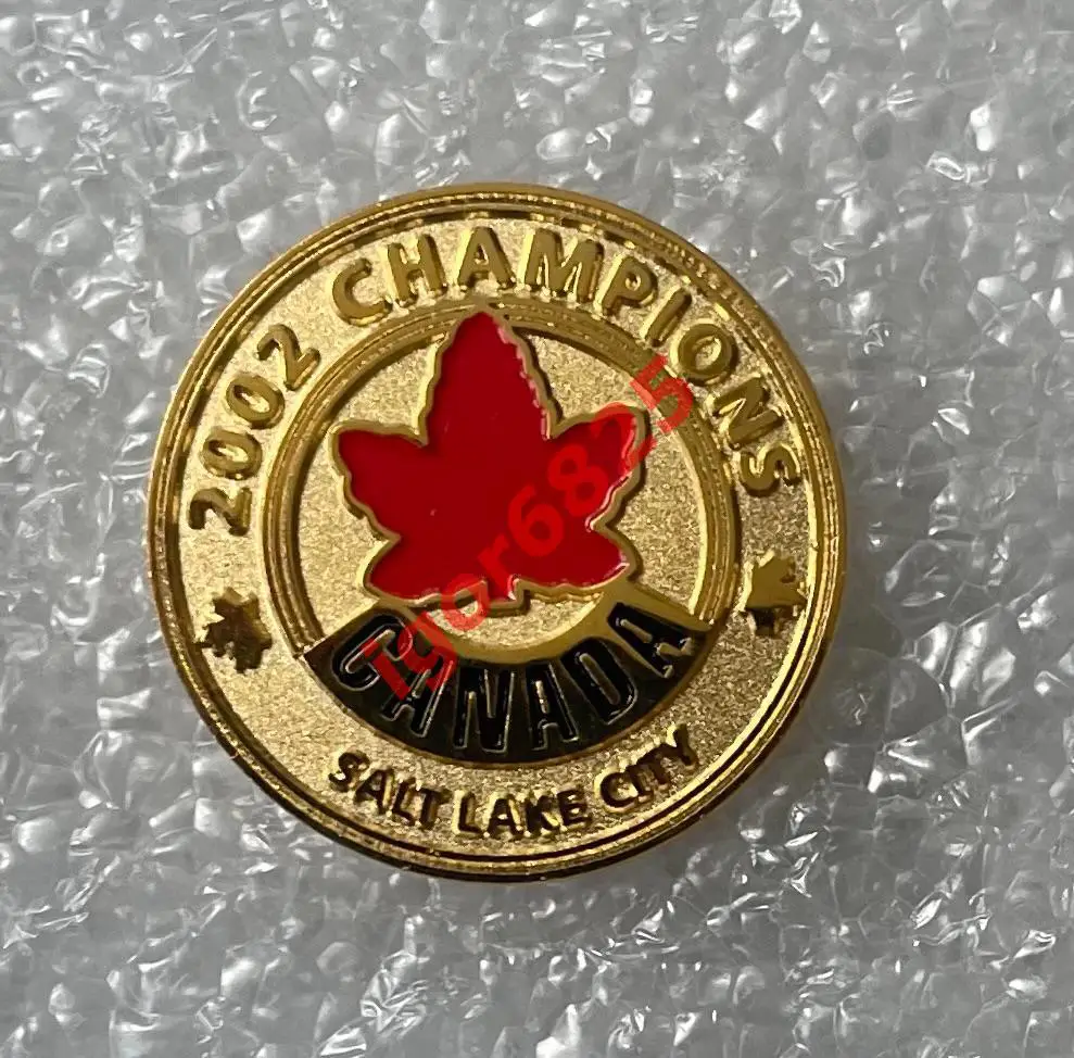 Знак Значок Хоккей Канада Чемпион Олимпийских игр Солт-Лейк-Сити 2002. 2 вид 2