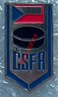 Хоккей. Знак. Значок. Сборная Чехословакия. Кубок Канады 1991.