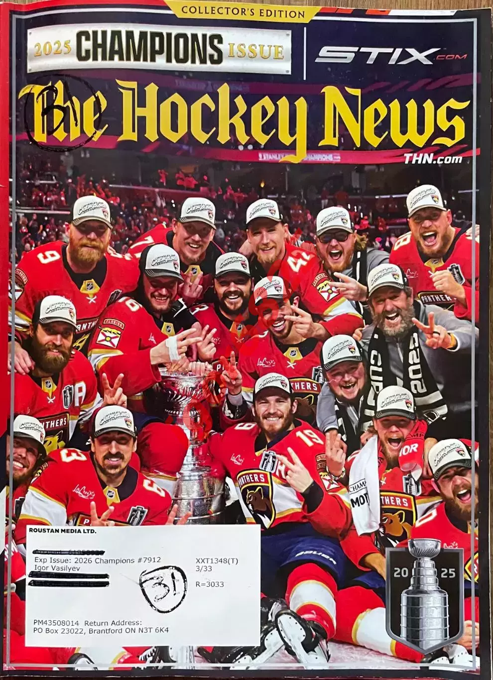 Hockey News Canada Florida Panthers CHAMPIONS август 2025 НХЛ Флорида Ярославль