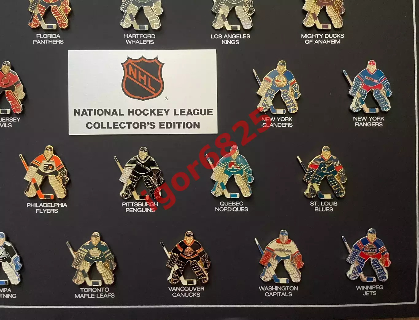 Хоккей набор значков НХЛ, серия вратари, NHL LOGO PINS Goalie 26 знаков 5