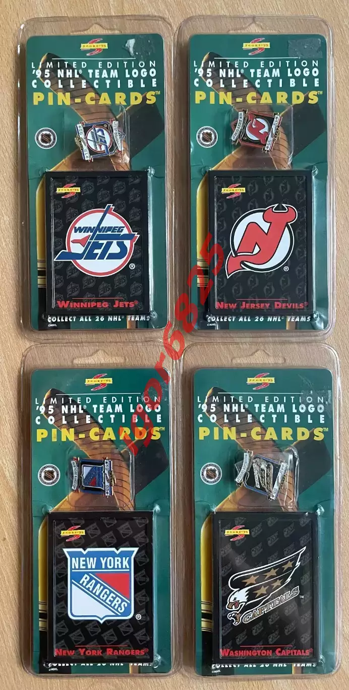 Хоккей набор Score '95 NHL Team Logo Collectible Pin-Cards Нью-Йорк Рейнджерс 3