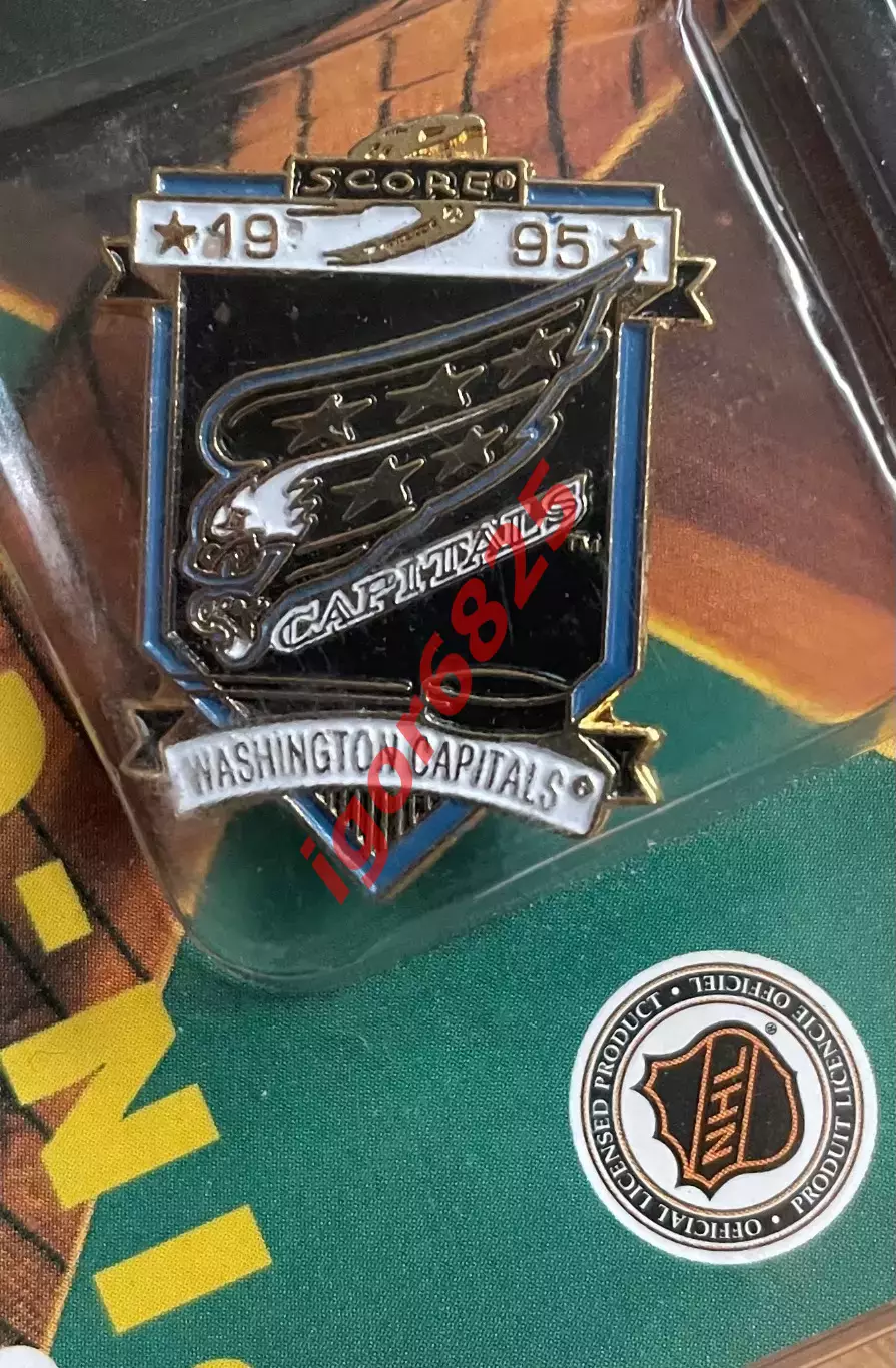 Хоккей набор Score '95 NHL Team Logo Collectible Pin-Cards Вашингтон Кэпиталс 1