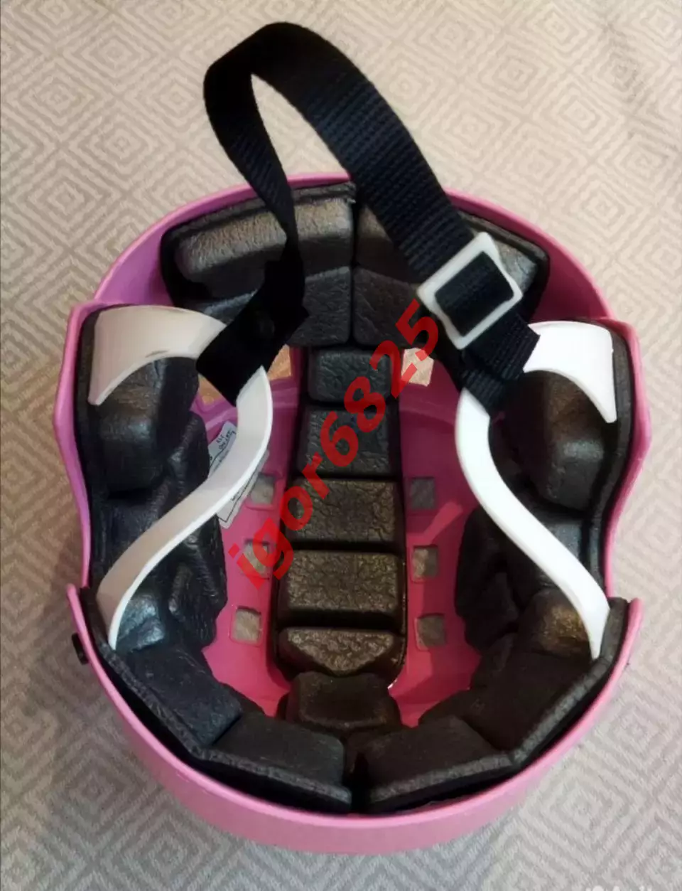 Хоккейный шлем JOFA 1980-90-е года выпуска, розовый, размер 49-56. Б/У. Швеция. 5