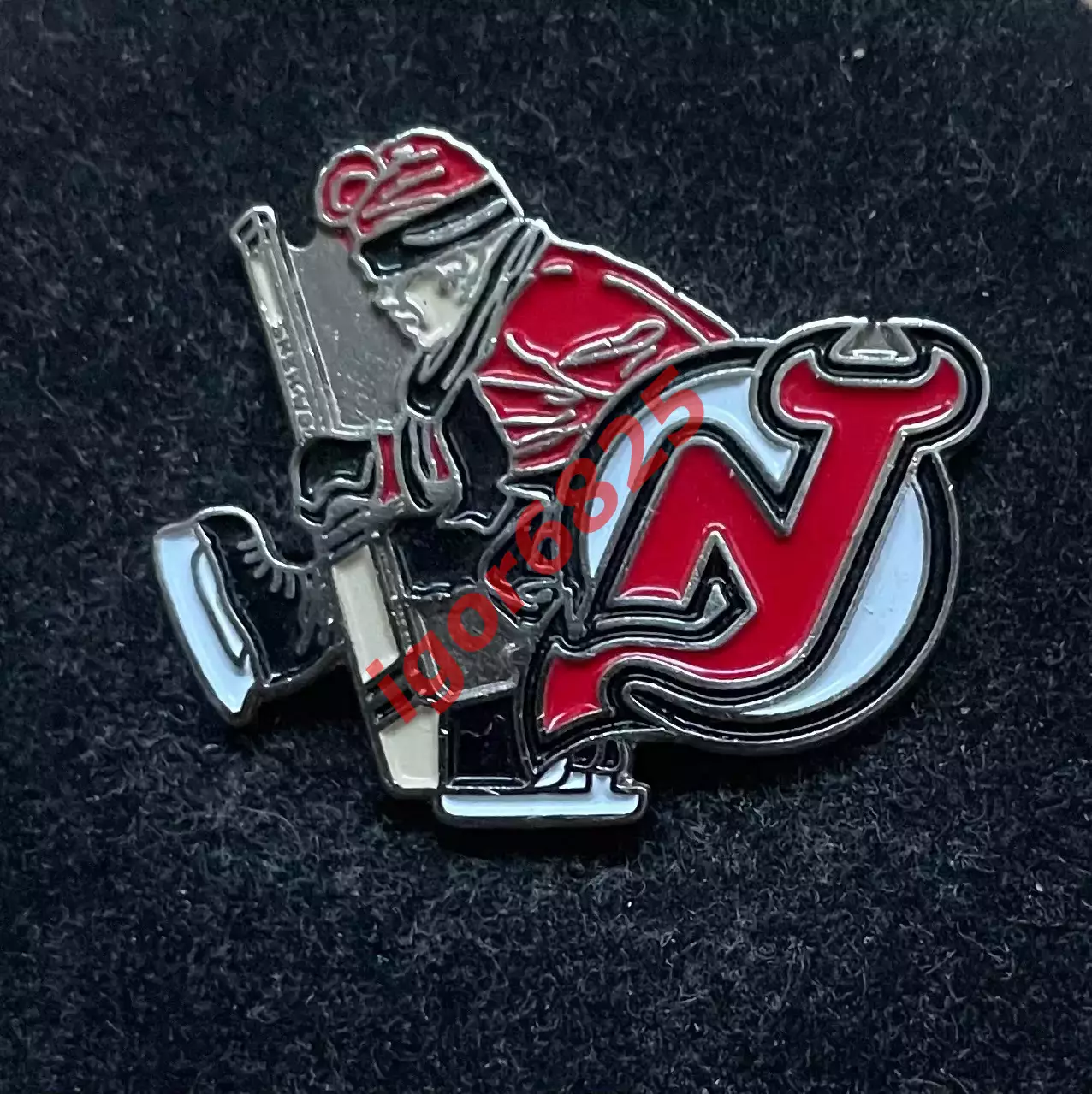 Знак Значок Нью-Джерси Девилз НХЛ New Jersey Devils NHL. Серия 4 клубы НХЛ kids.