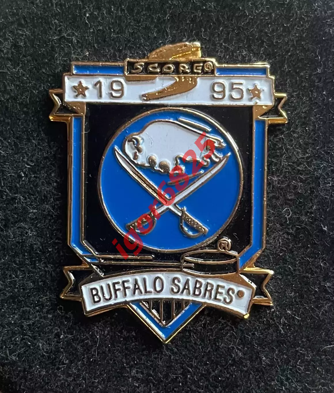Хоккей. Знак Значок Баффало Сейбрз НХЛ Buffalo Sabres NHL 1995.