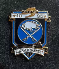 Хоккей. Знак Значок Баффало Сейбрз НХЛ Buffalo Sabres NHL 1995.