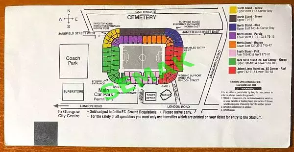 FC CELTIC/Селтик Глазго, Шотландия - Спартак Москва - 29.08.2007. Билет ЛЧ 1