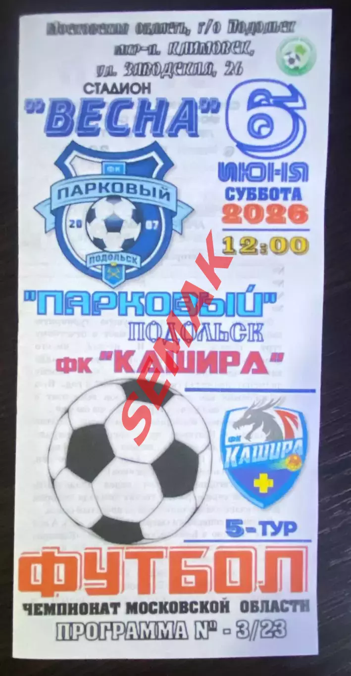 Парковый Подольск - фк Кашира - 06.06.2025 цвет