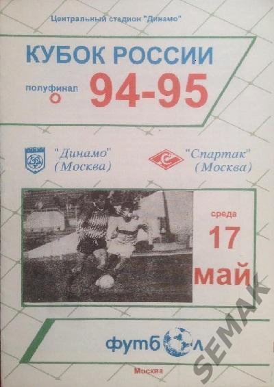 Динамо Москва - Спартак Москва - 1995 Кубок