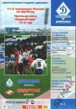 Динамо Москва - Спартак Москва - 2002