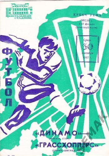 Динамо Москва - Грассхопперс Швейцария - 1987