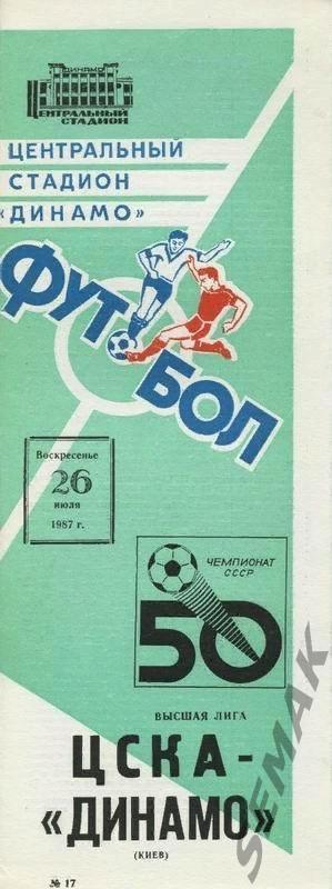 ЦСКА - Динамо Киев - 1987