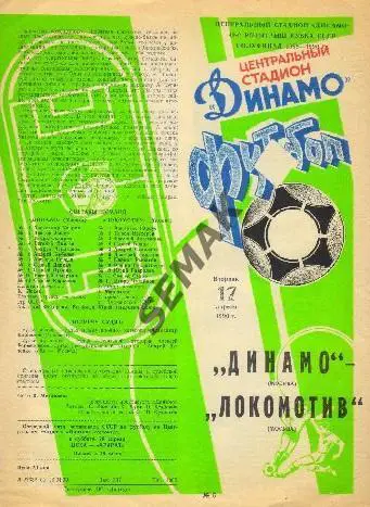 Динамо Москва - Локомотив Москва - 1990. Кубок.