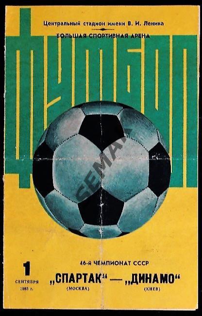 Спартак Москва - Динамо Киев - 1.09.1983