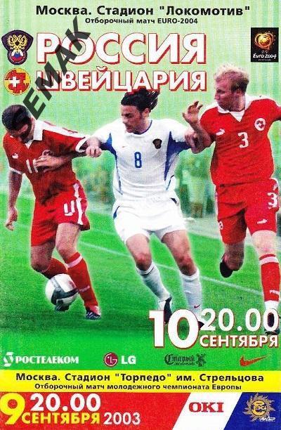 Россия - Швейцария - 09.09.2003