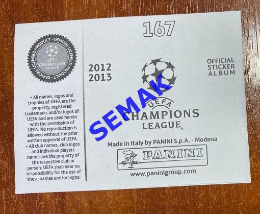 Панини - Panini. стикеры-наклейки в альбом Лига Чемпионов 2012/2013. № 167 1