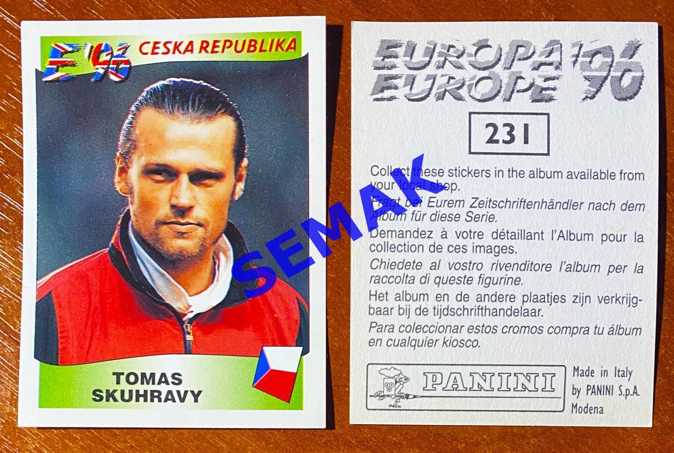 Panini-Панини. Стикер/Наклейка №-231 Евро/EURO - Англия 1996.