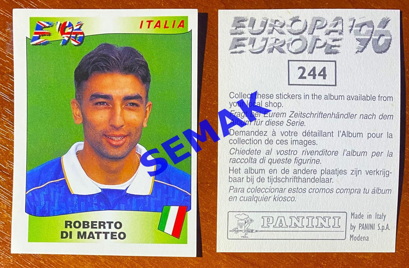 Panini-Панини. Стикер/Наклейка №-244 Евро/EURO - Англия 1996.