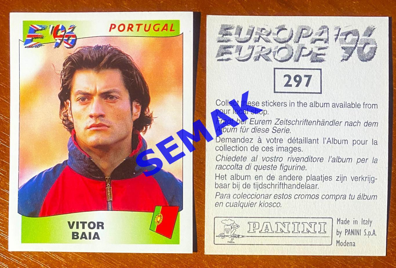 Panini-Панини. Стикер/Наклейка №-297 Евро/EURO - Англия 1996.