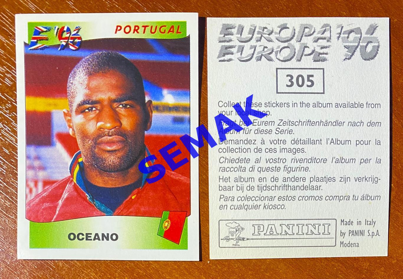 Panini-Панини. Стикер/Наклейка №-305 Евро/EURO - Англия 1996.
