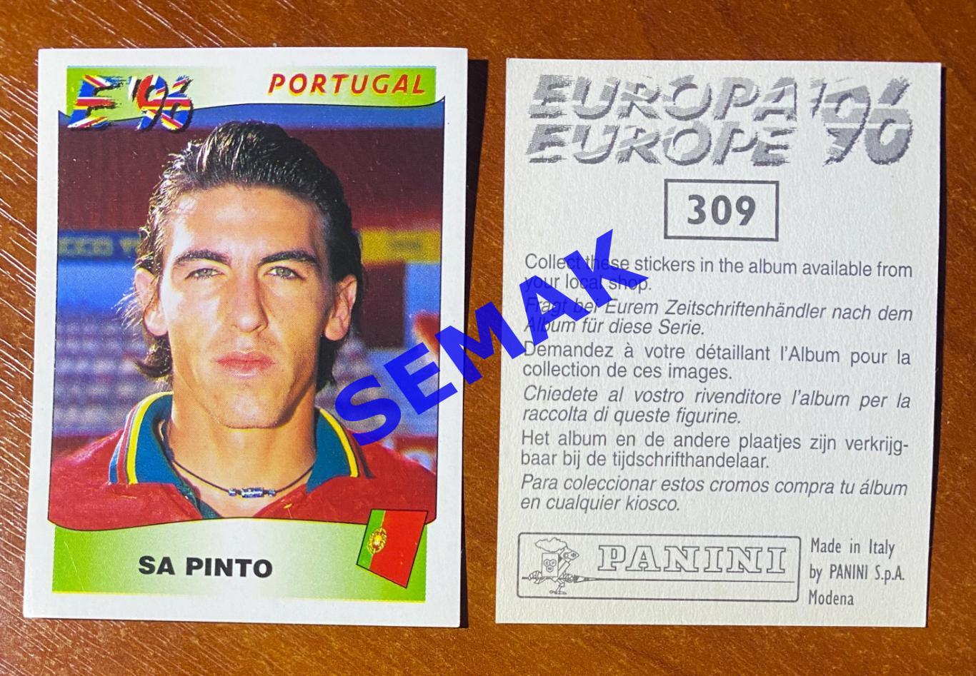 Panini-Панини. Стикер/Наклейка №-309 Евро/EURO - Англия 1996.