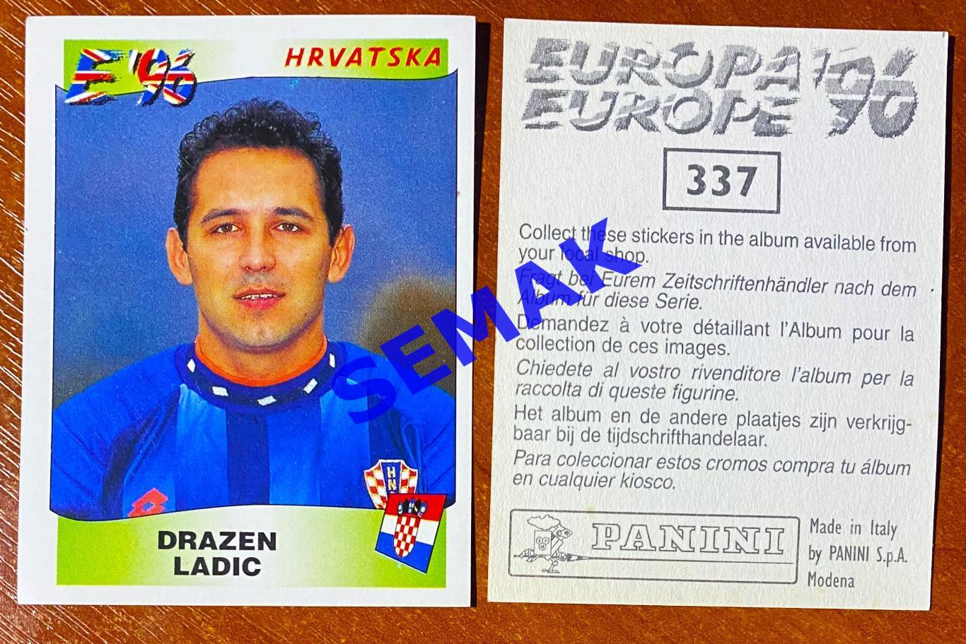 Panini-Панини. Стикер/Наклейка №-337 Евро/EURO - Англия 1996.