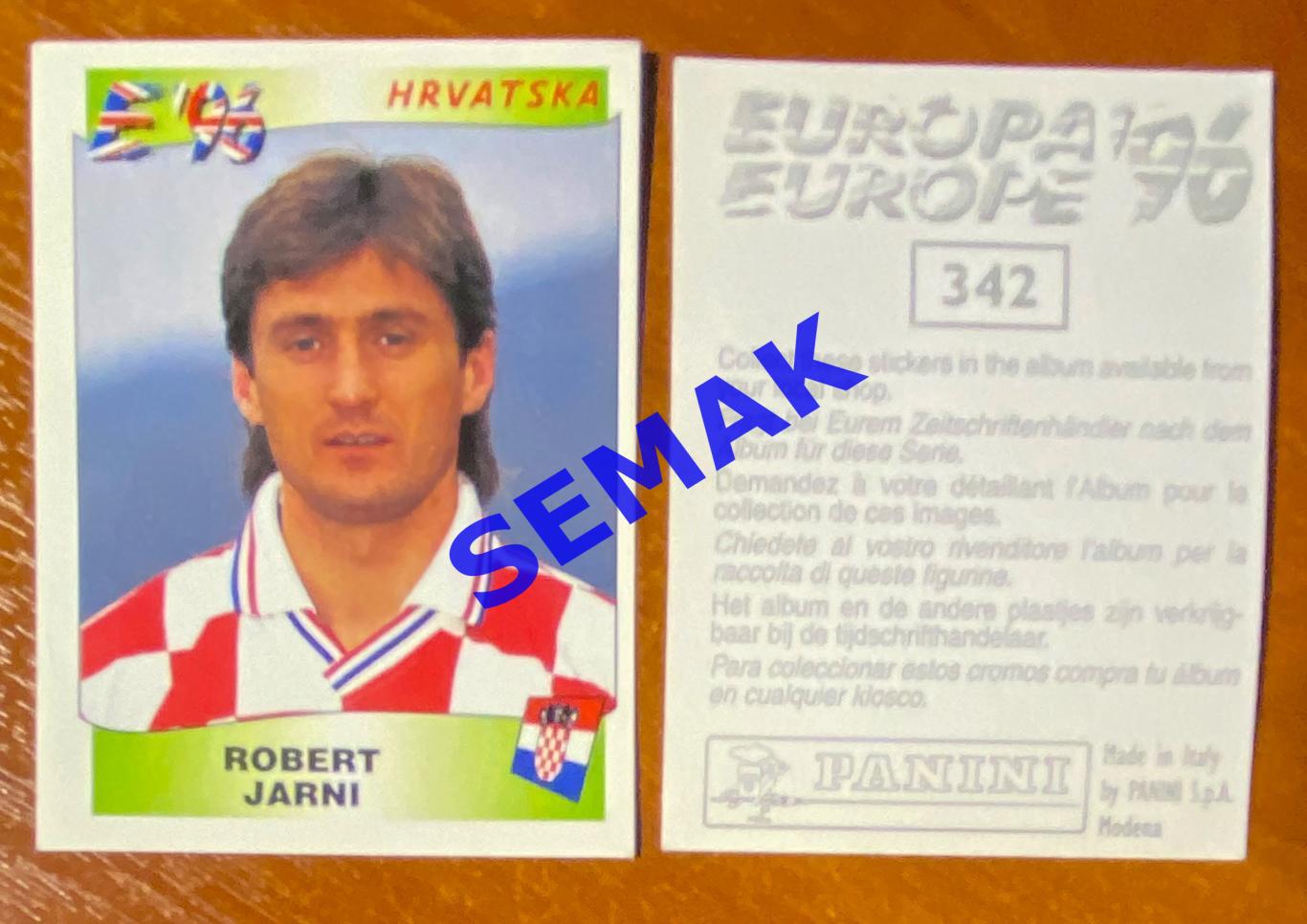 Panini-Панини. Стикер/Наклейка №-342 Евро/EURO - Англия 1996.