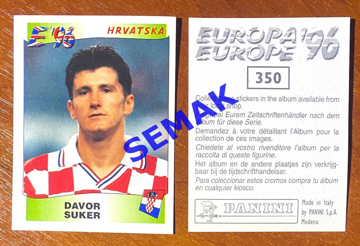 Panini-Панини. Стикер/Наклейка №-350 Евро/EURO - Англия 1996.