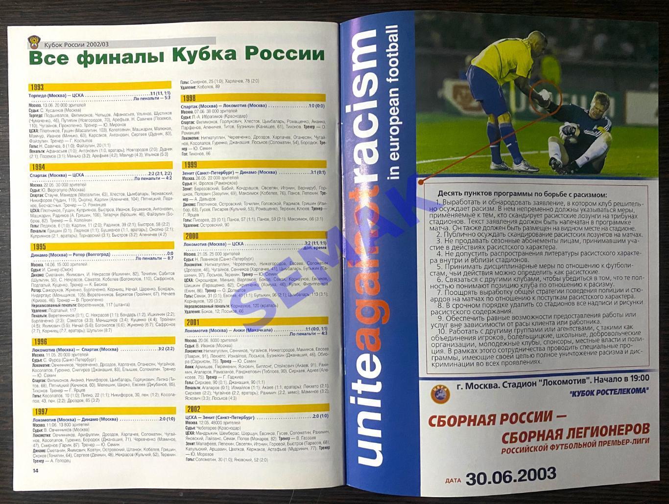 Спартак Москва - РОСТОВ Ростов/Дон - 15.06.2003 Кубок Финал 2