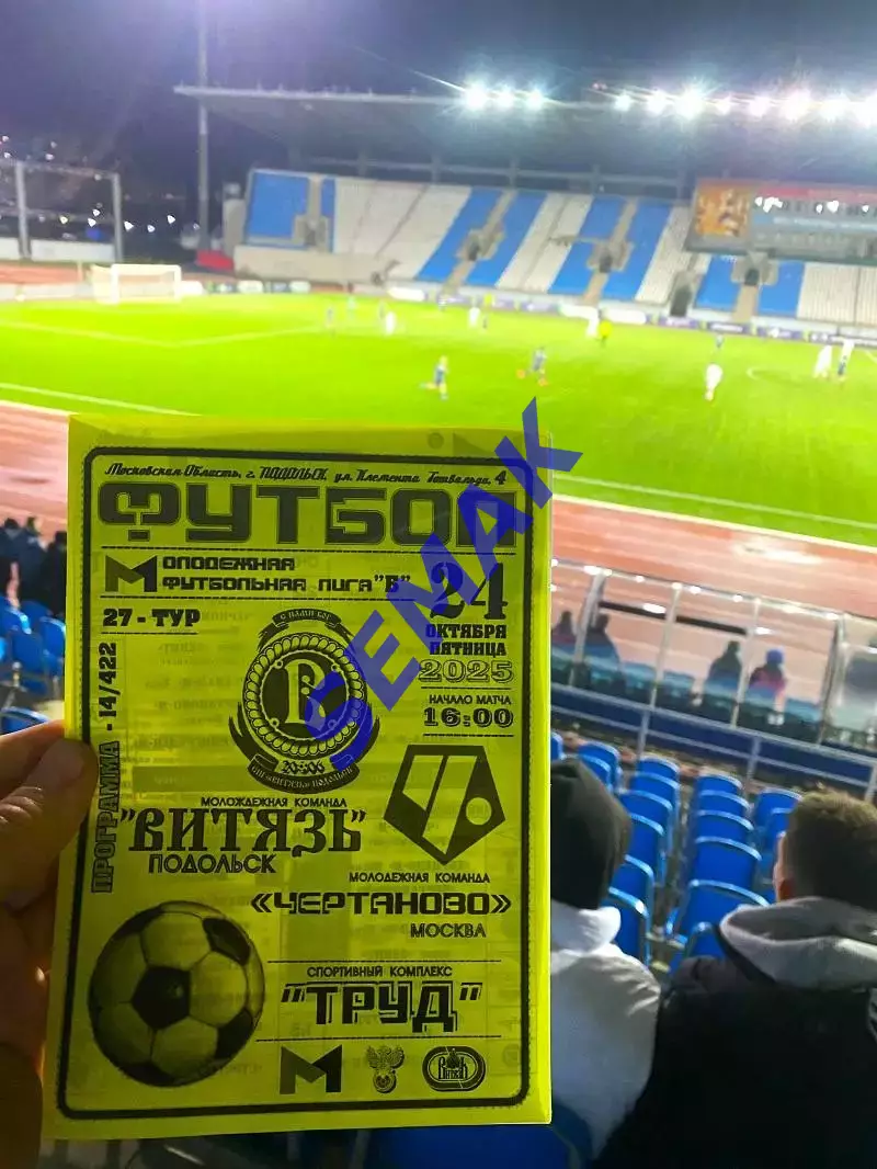 Витязь-М Подольск - Чертаново-М Москва - 24.10.2025. МФЛ ч/б 6