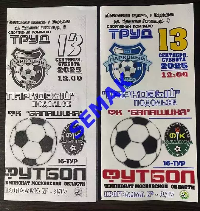 Парковый Подольск - фк Балашиха - 13.09.2025 цвет 1