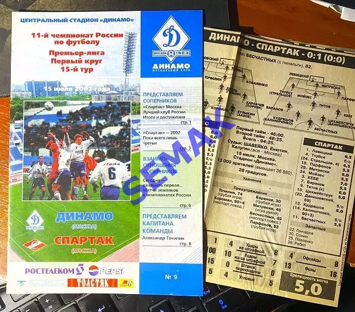 Динамо Москва - Спартак Москва - 15.07.2002. 1