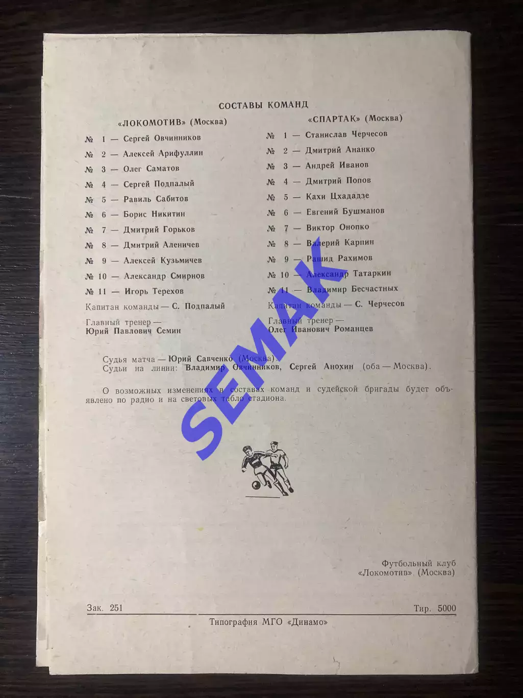 Локомотив Москва - Спартак Москва - 17.04.1992. Кубок 1